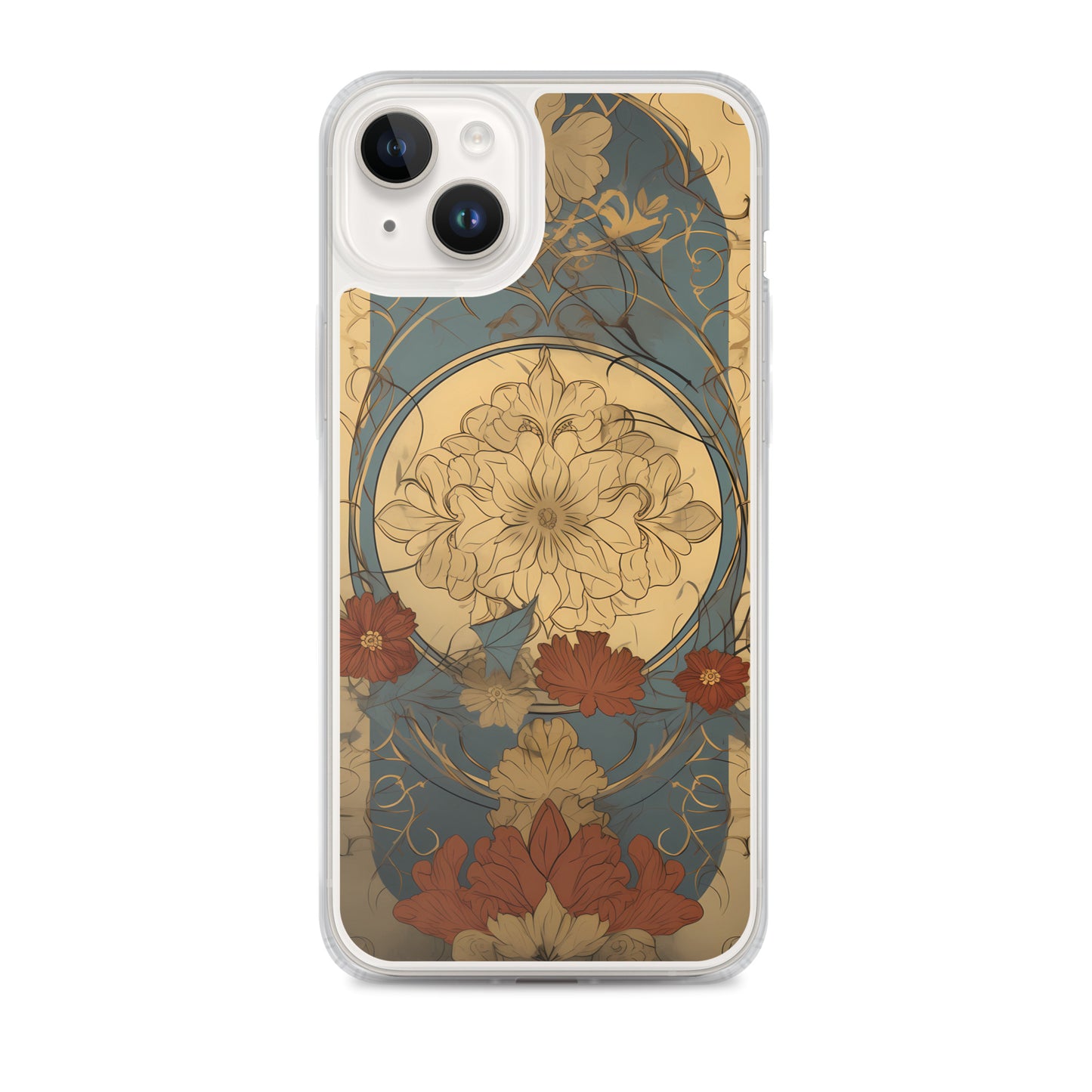 iPhone Case - Art Nouveau Leaves and Flowers