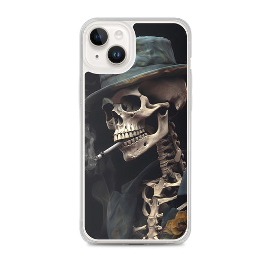 iPhone Case - Gentleman Smoking Skeleton