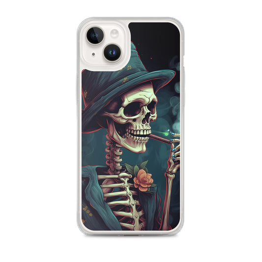 iPhone Case - Cryptidcore Skeleton Smoker