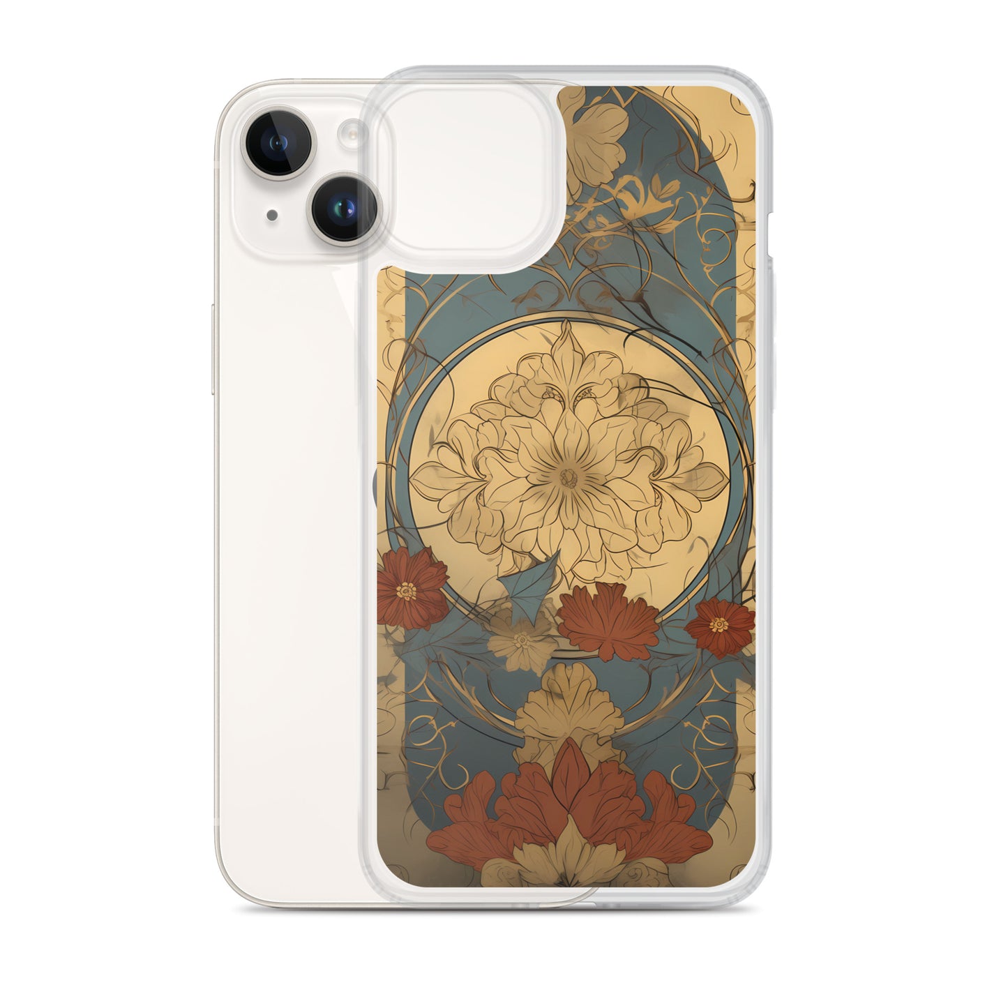 iPhone Case - Art Nouveau Leaves and Flowers