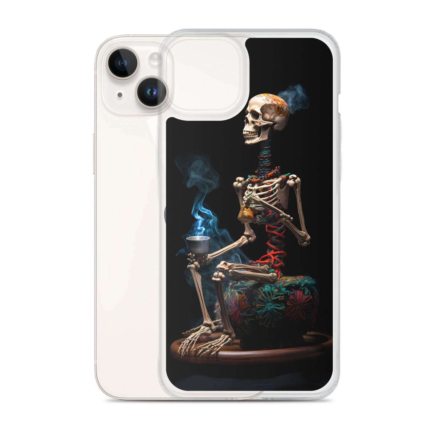 iPhone Case - Dream Smoke Seated Skeleton