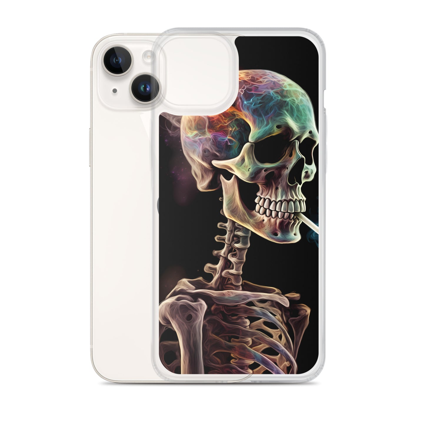 iPhone Case - Surreal Smoking Skeleton