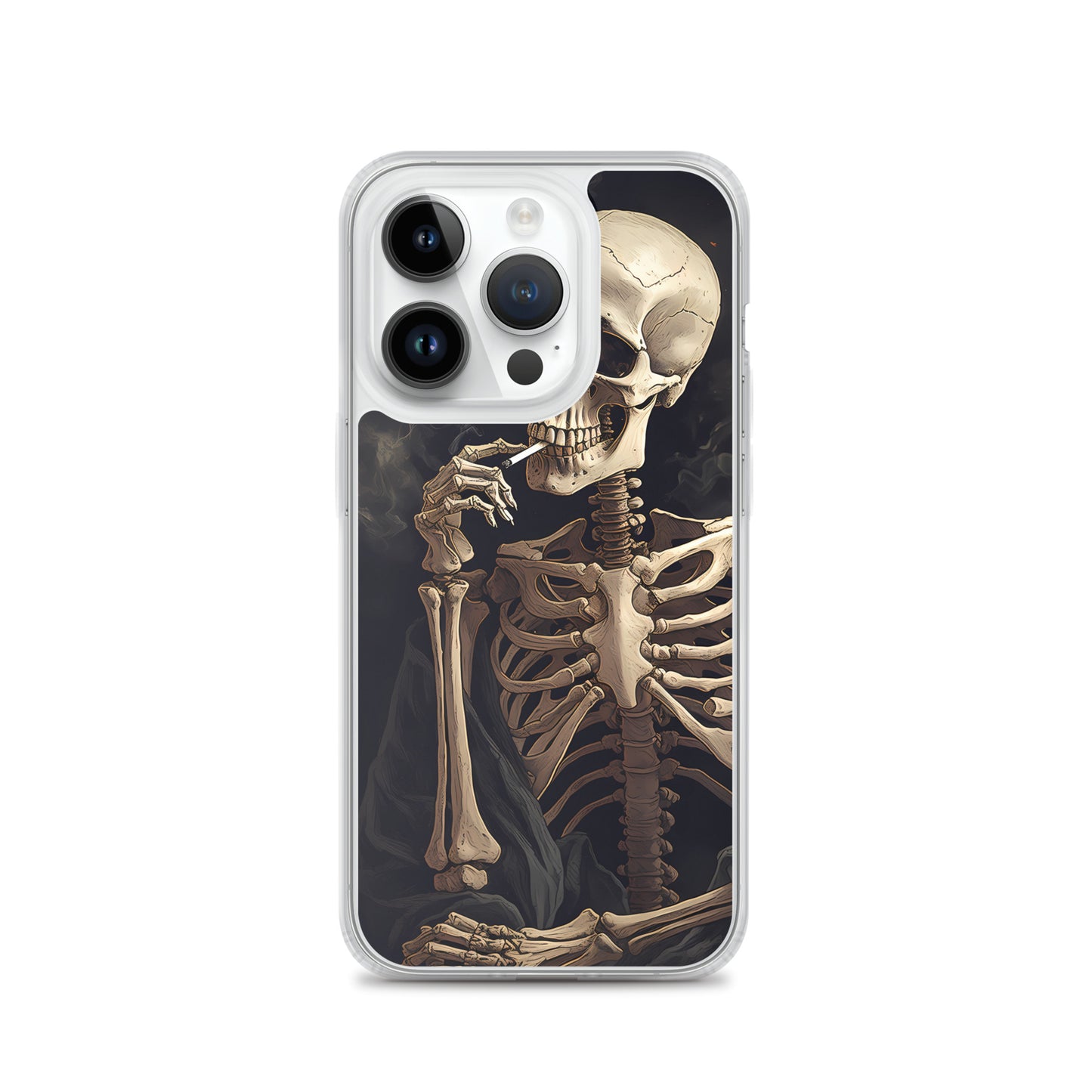 iPhone Case -  Somber Skeleton Smoking