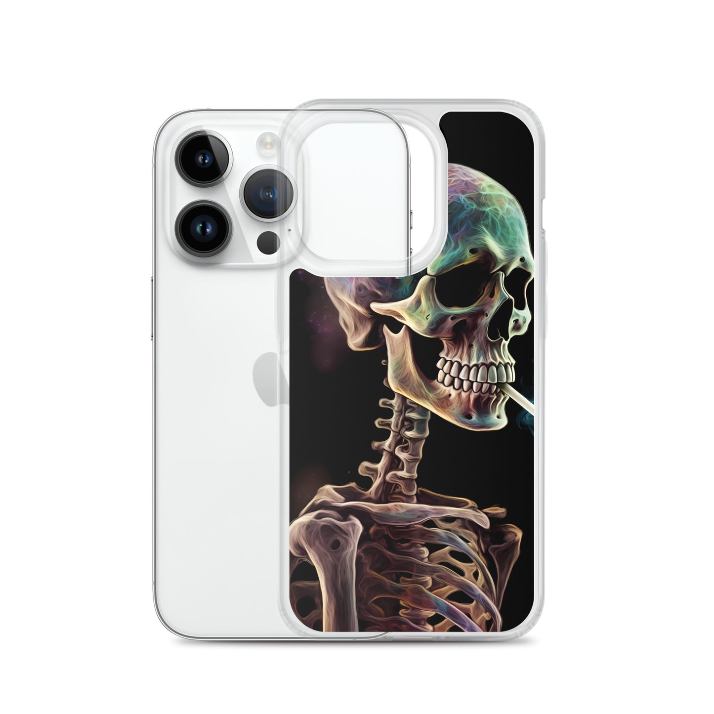 iPhone Case - Surreal Smoking Skeleton