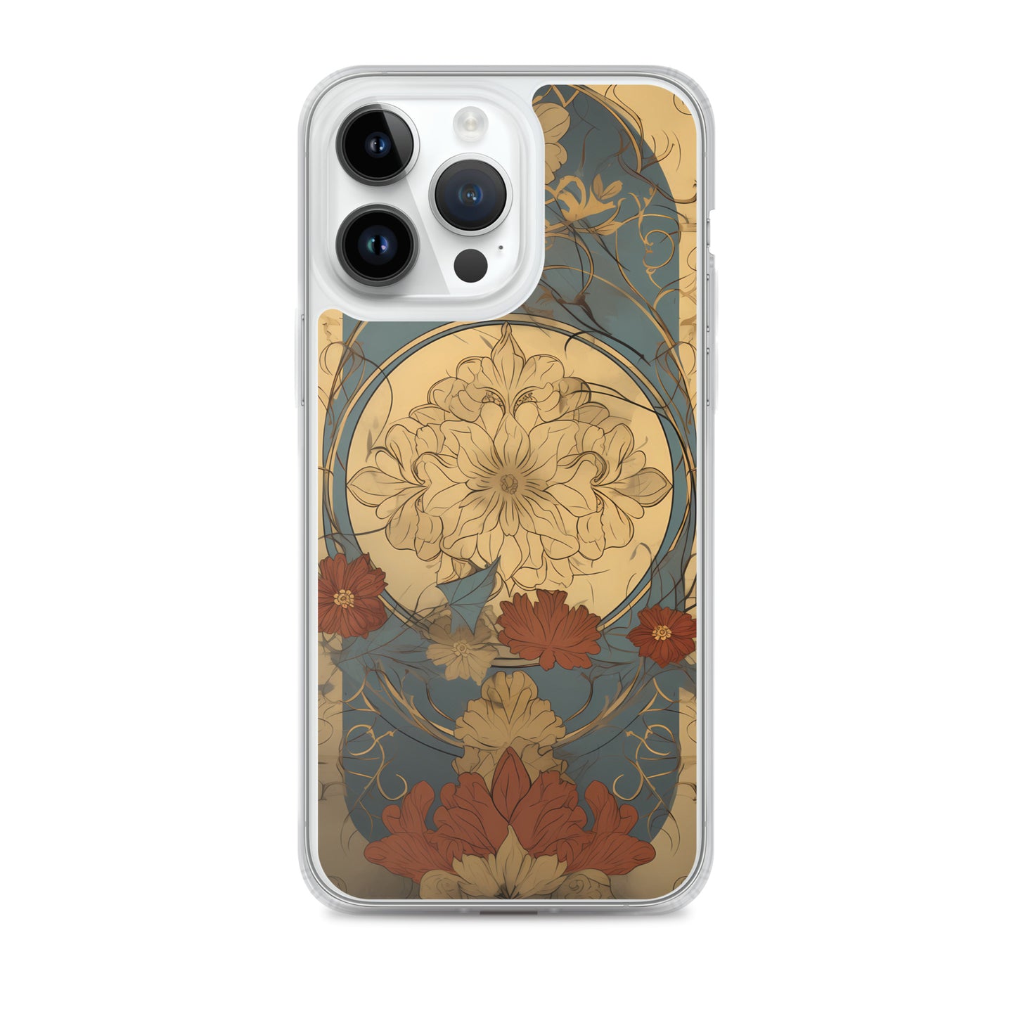 iPhone Case - Art Nouveau Leaves and Flowers