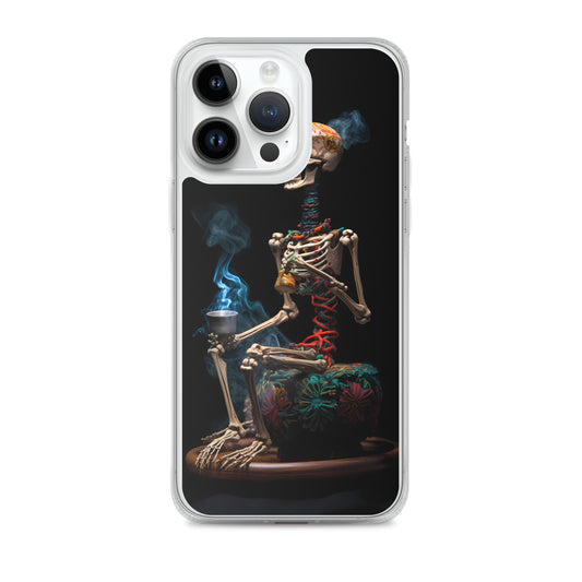 iPhone Case - Dream Smoke Seated Skeleton