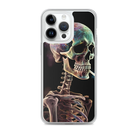 iPhone Case - Surreal Smoking Skeleton