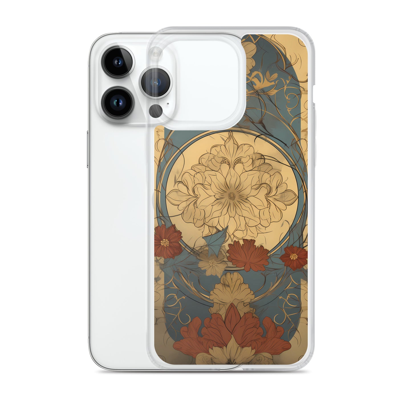 iPhone Case - Art Nouveau Leaves and Flowers