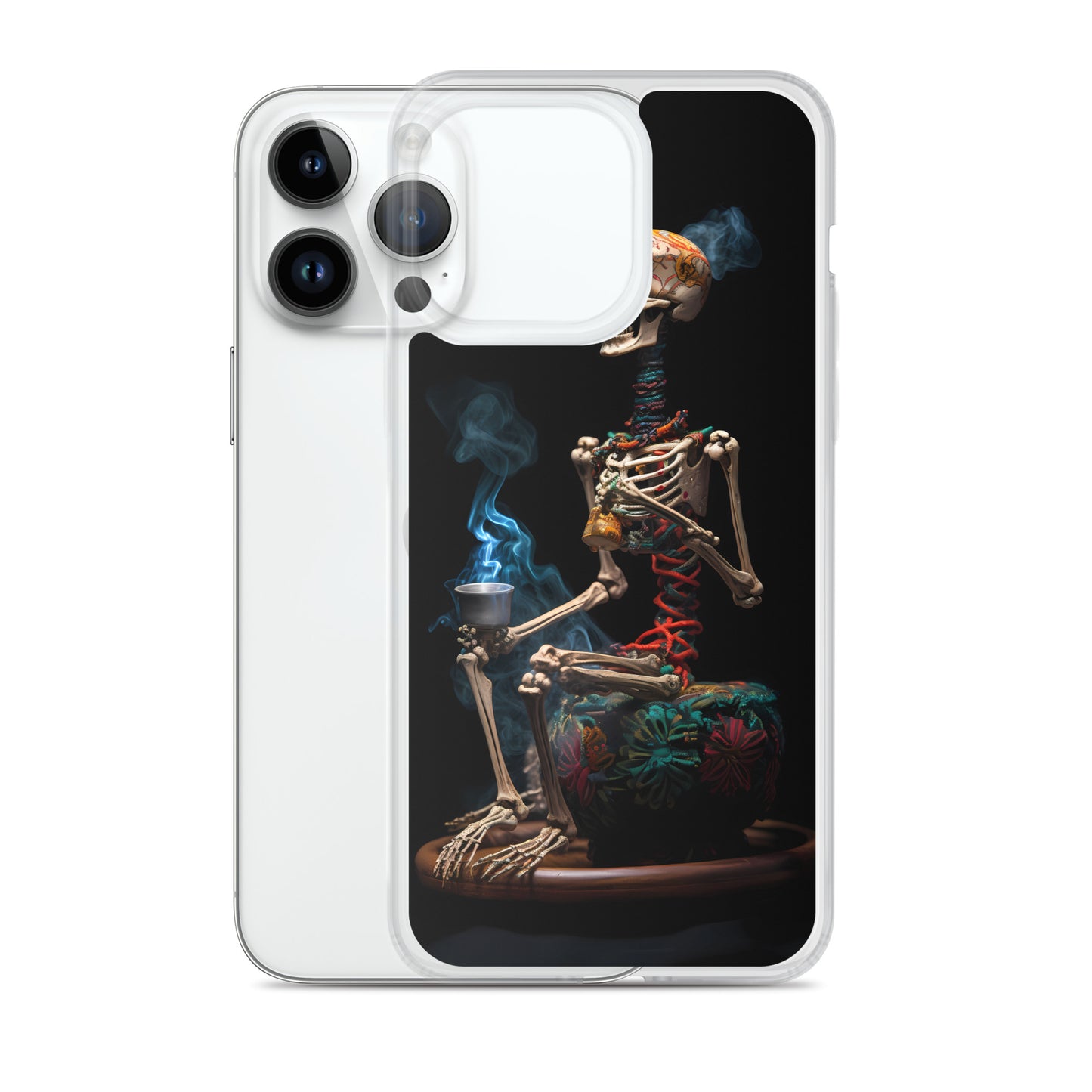 iPhone Case - Dream Smoke Seated Skeleton