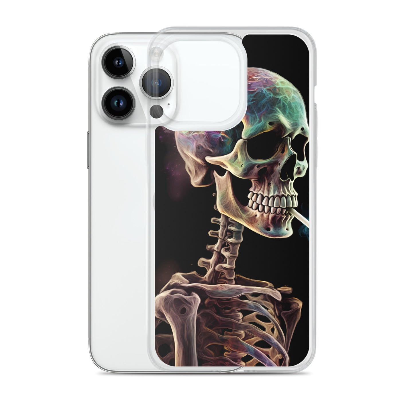 iPhone Case - Surreal Smoking Skeleton