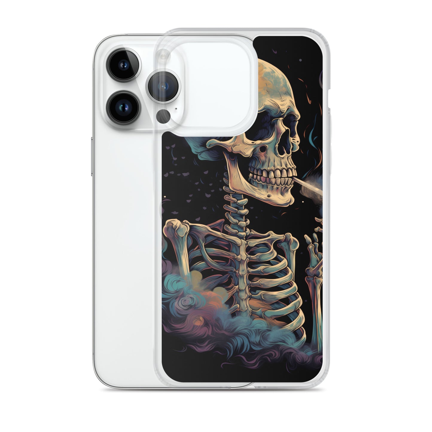 iPhone Case - Cosmic Skeleton Smoking