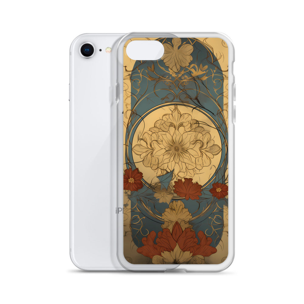 iPhone Case - Art Nouveau Leaves and Flowers