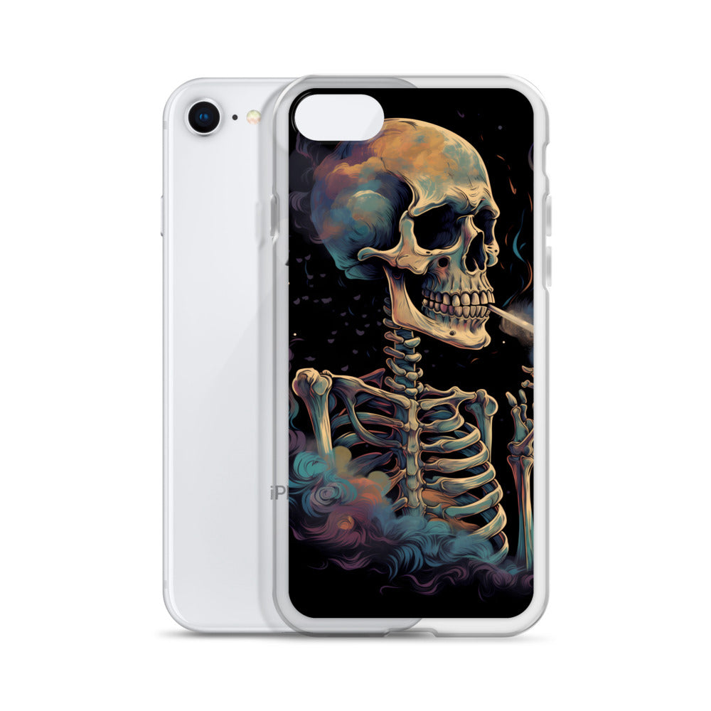 iPhone Case - Cosmic Skeleton Smoking