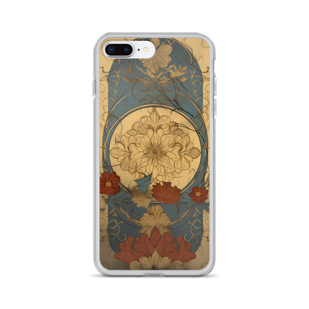 iPhone Case - Art Nouveau Leaves and Flowers