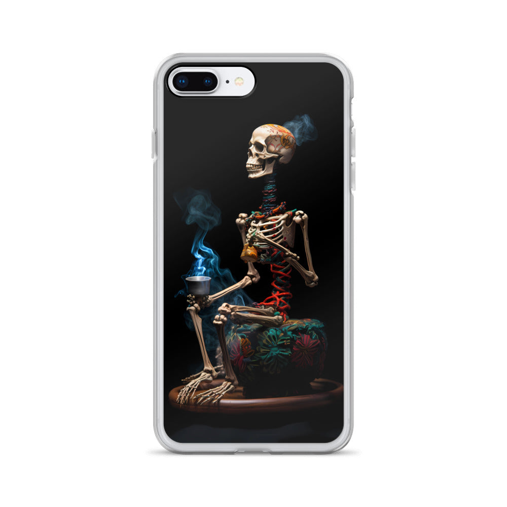 iPhone Case - Dream Smoke Seated Skeleton