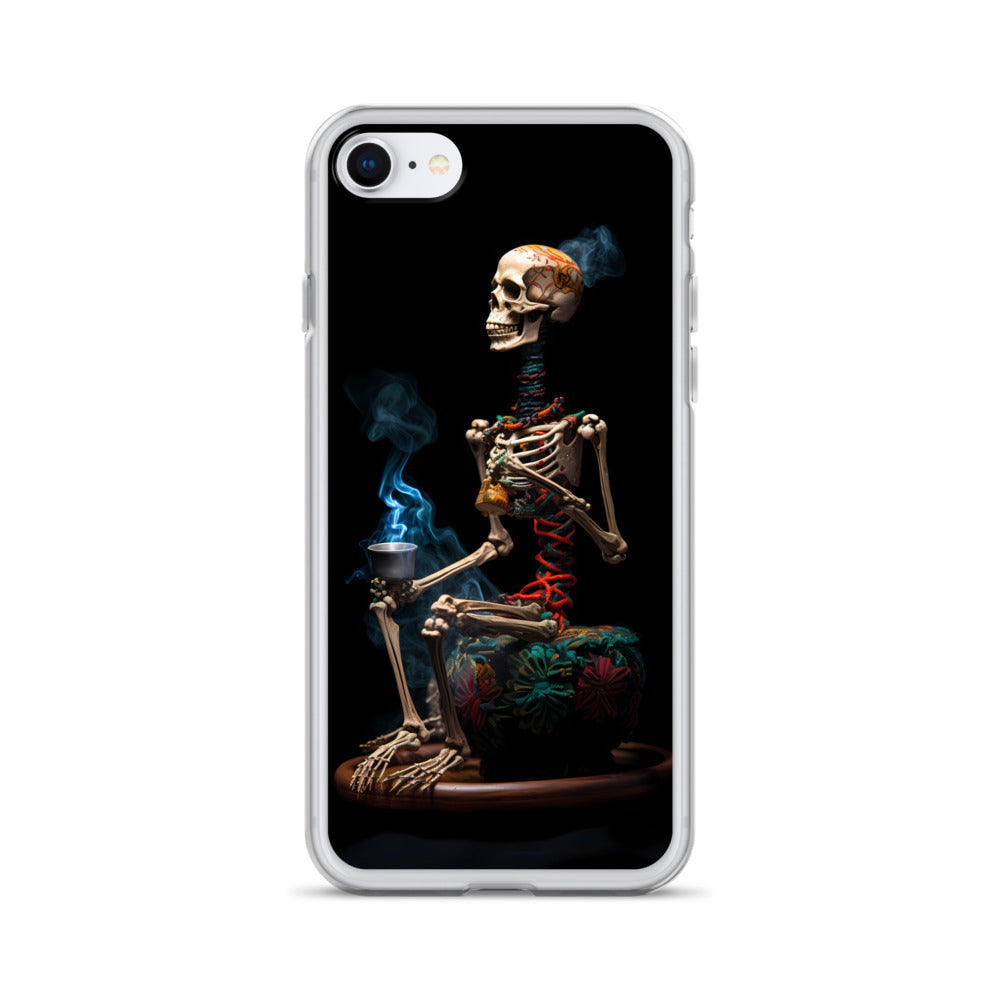 iPhone Case - Dream Smoke Seated Skeleton