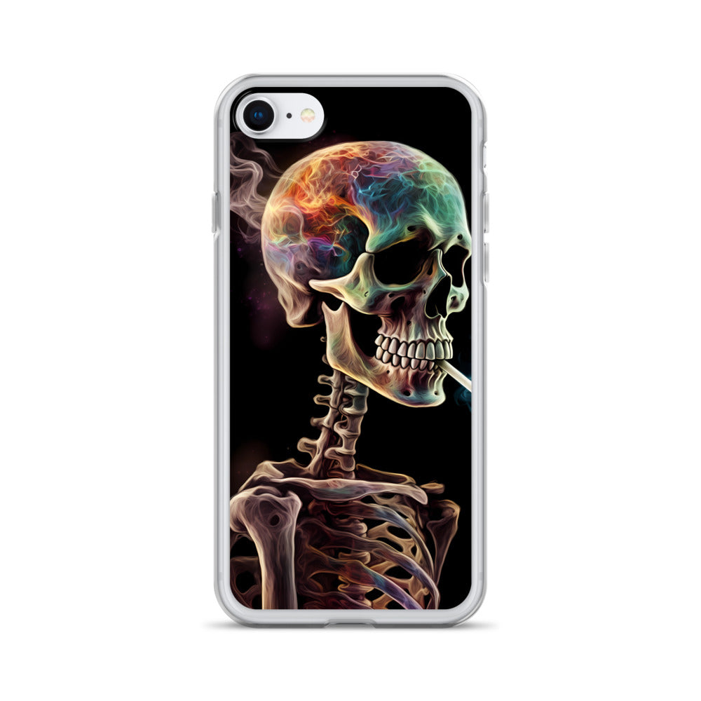 iPhone Case - Surreal Smoking Skeleton