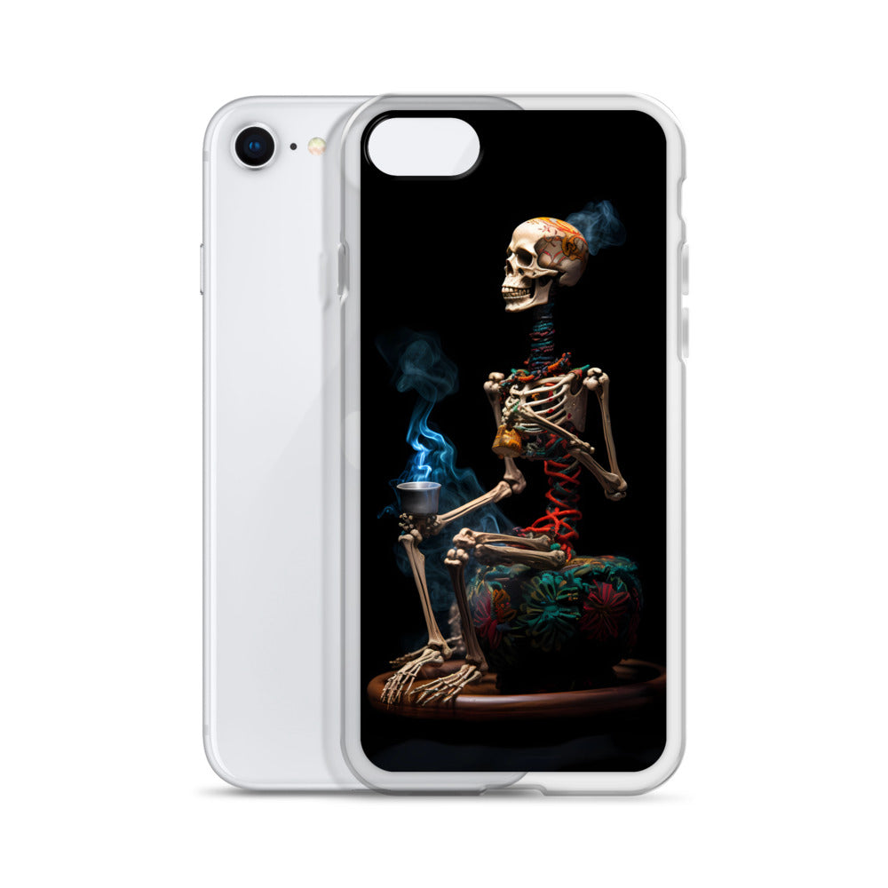 iPhone Case - Dream Smoke Seated Skeleton