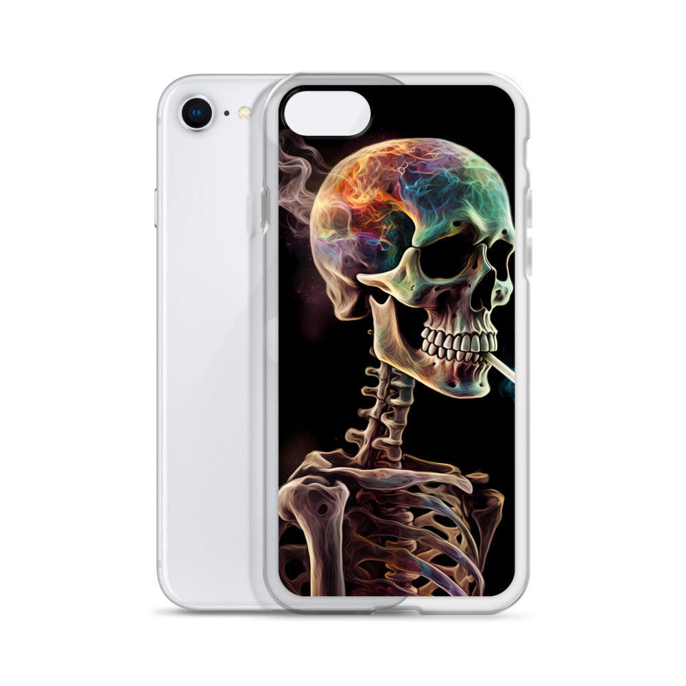 iPhone Case - Surreal Smoking Skeleton