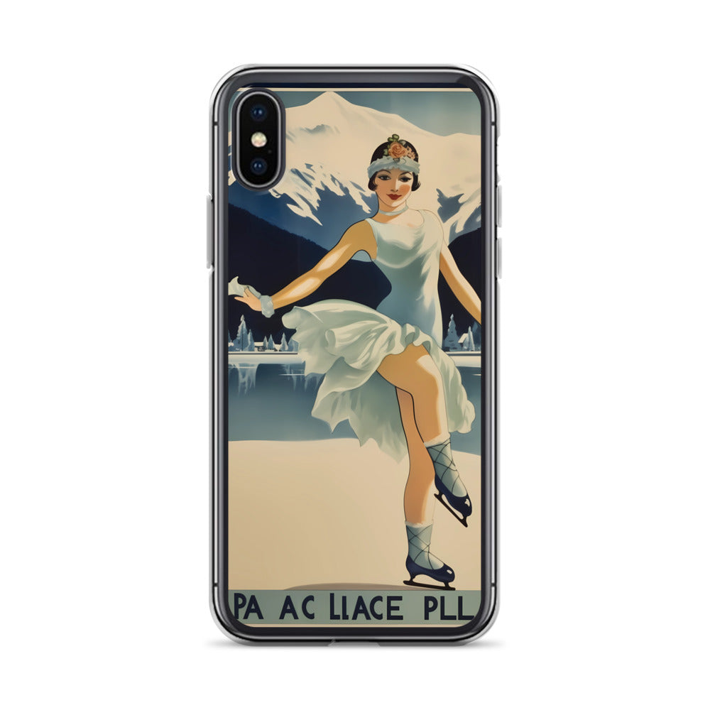 iPhone Case - Vintage Adverts - Lake Placid Skater