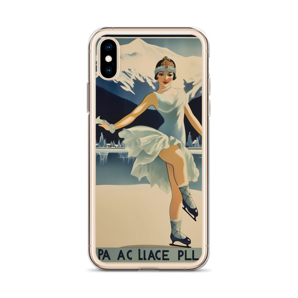 iPhone Case - Vintage Adverts - Lake Placid Skater