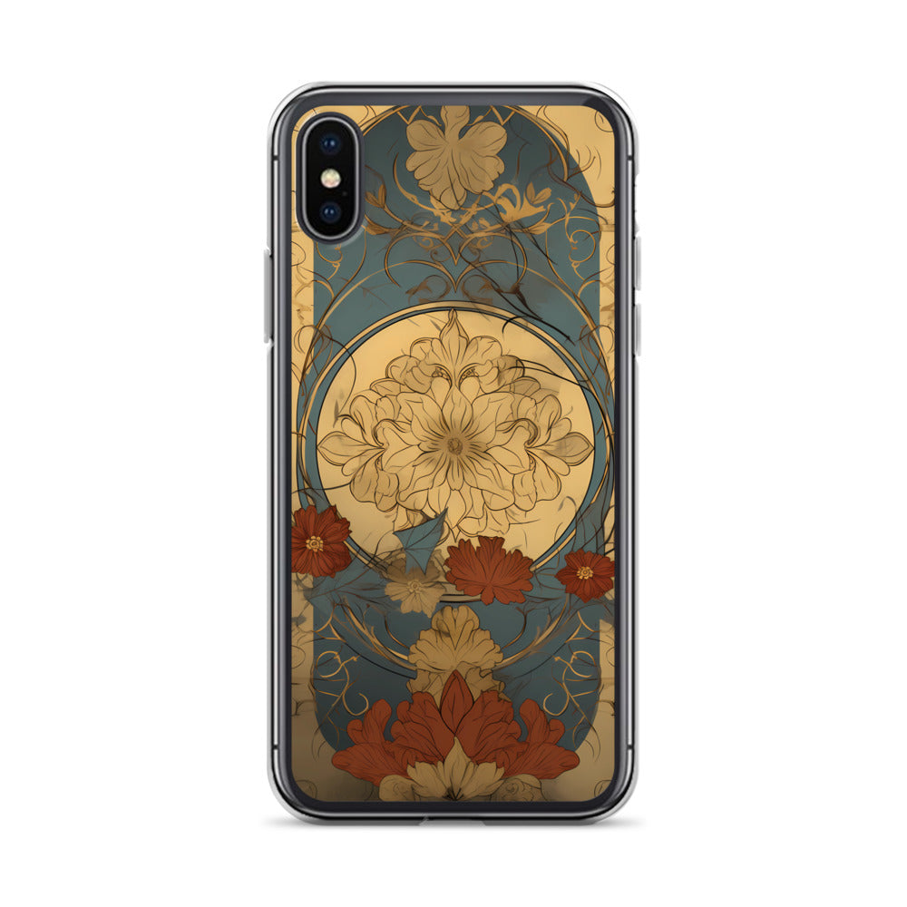 iPhone Case - Art Nouveau Leaves and Flowers