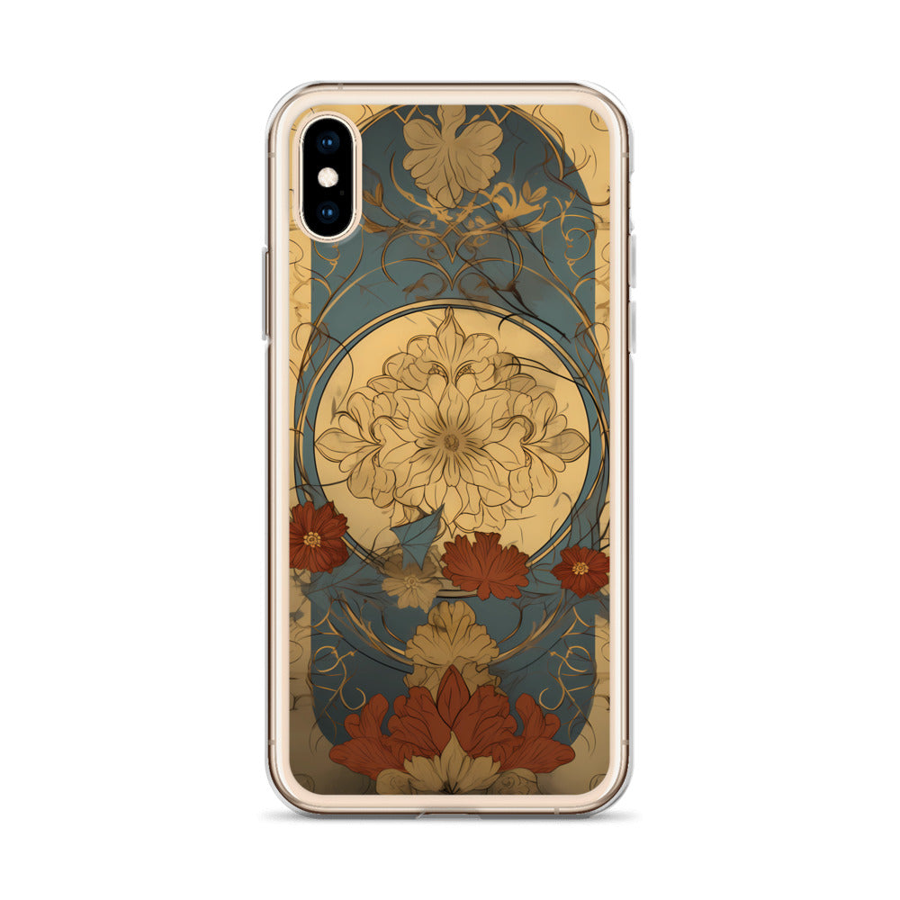 iPhone Case - Art Nouveau Leaves and Flowers