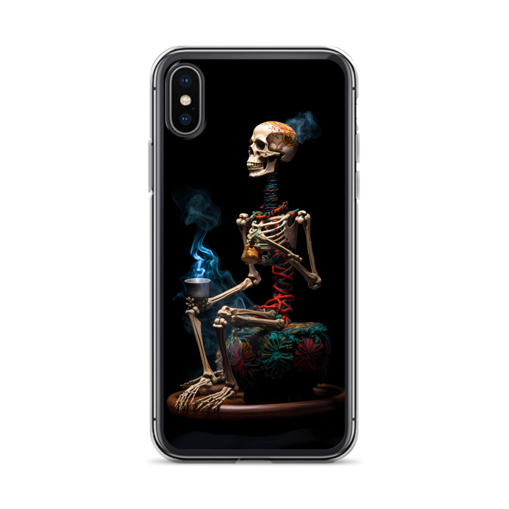 iPhone Case - Dream Smoke Seated Skeleton