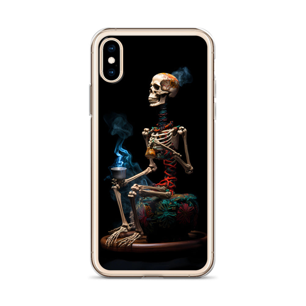 iPhone Case - Dream Smoke Seated Skeleton