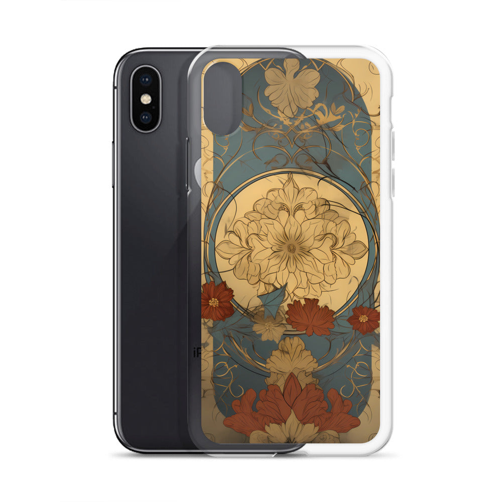 iPhone Case - Art Nouveau Leaves and Flowers