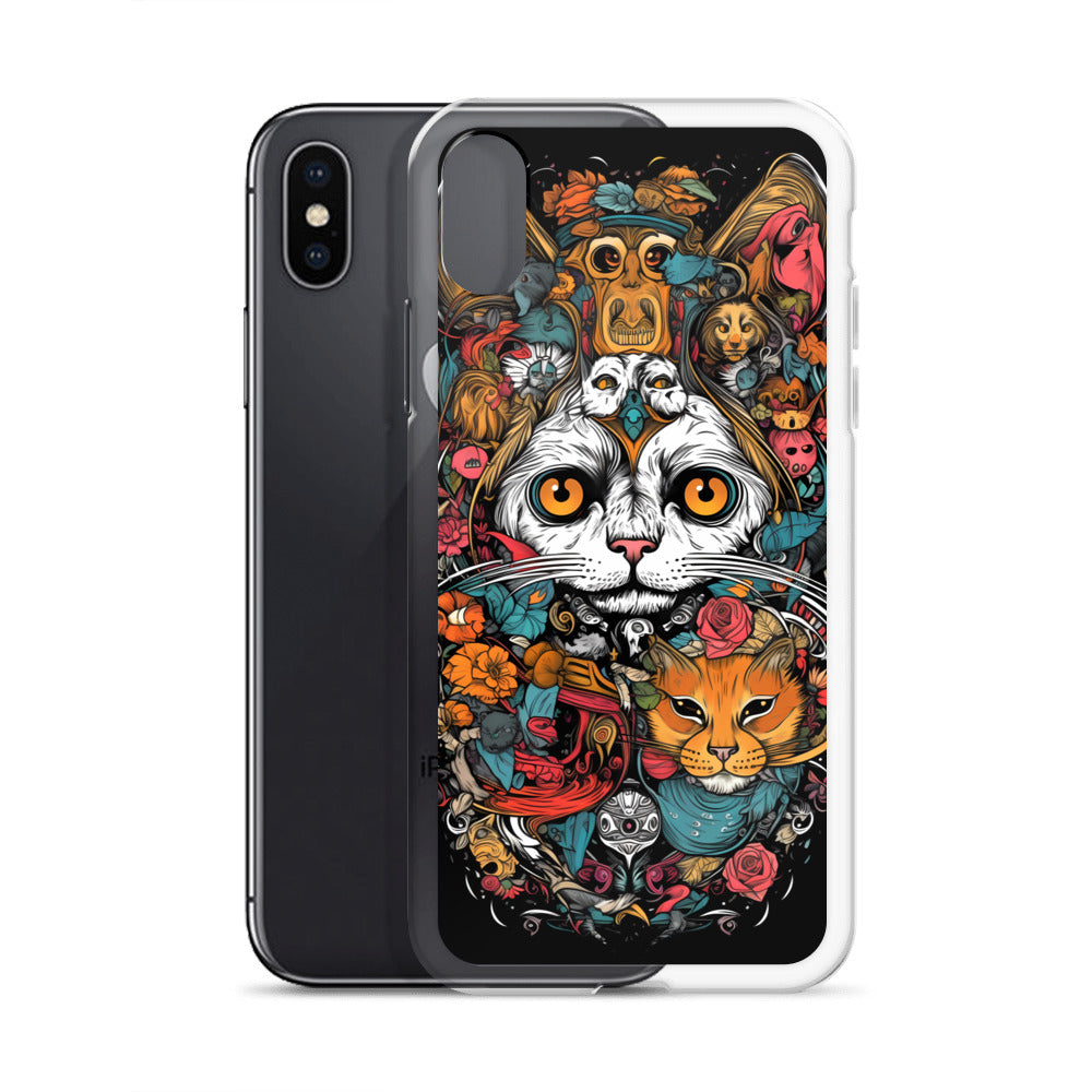 iPhone Case - Whimsical Cat Menagerie