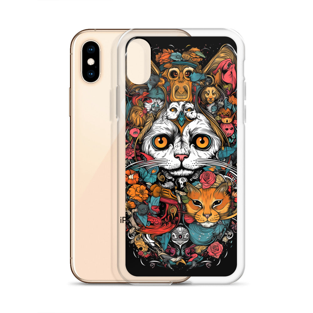 iPhone Case - Whimsical Cat Menagerie