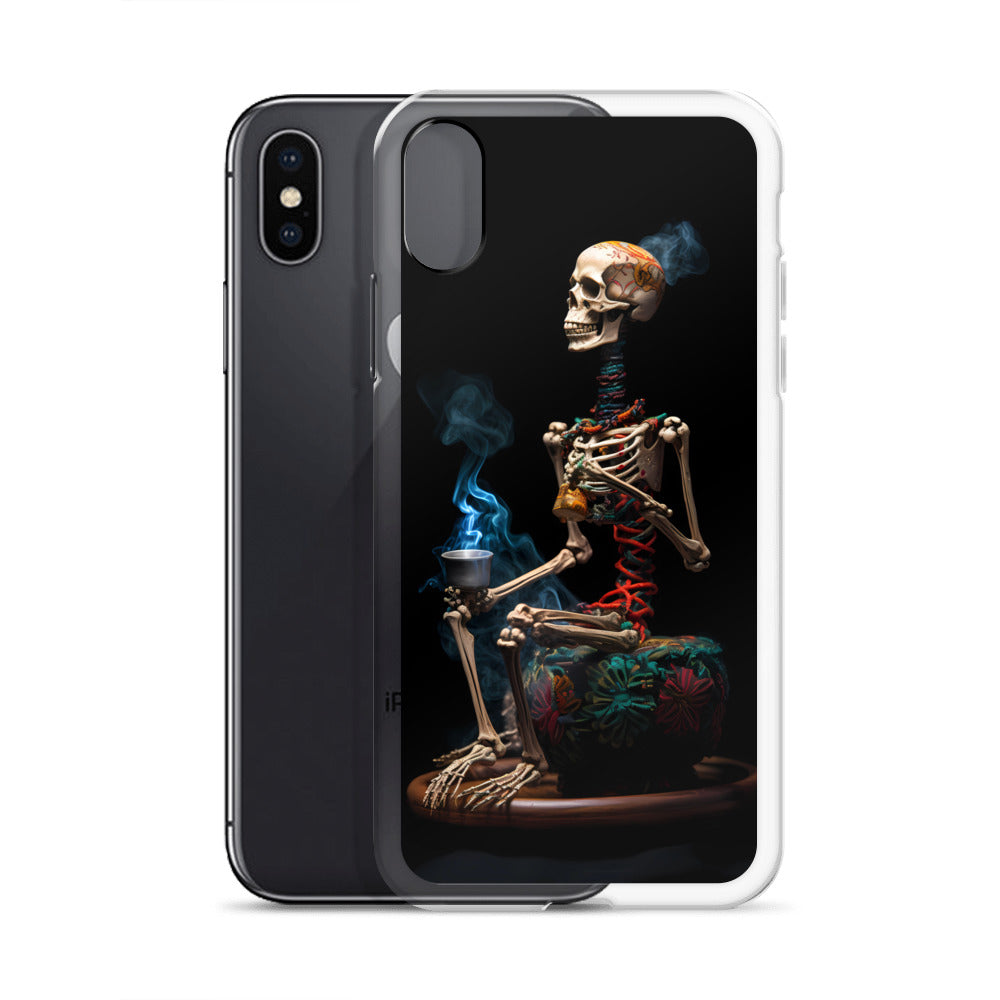 iPhone Case - Dream Smoke Seated Skeleton