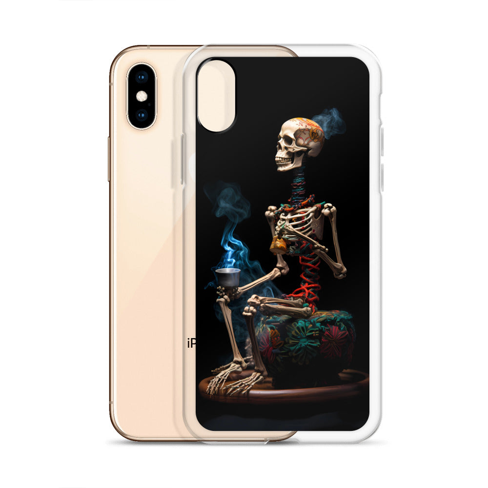 iPhone Case - Dream Smoke Seated Skeleton