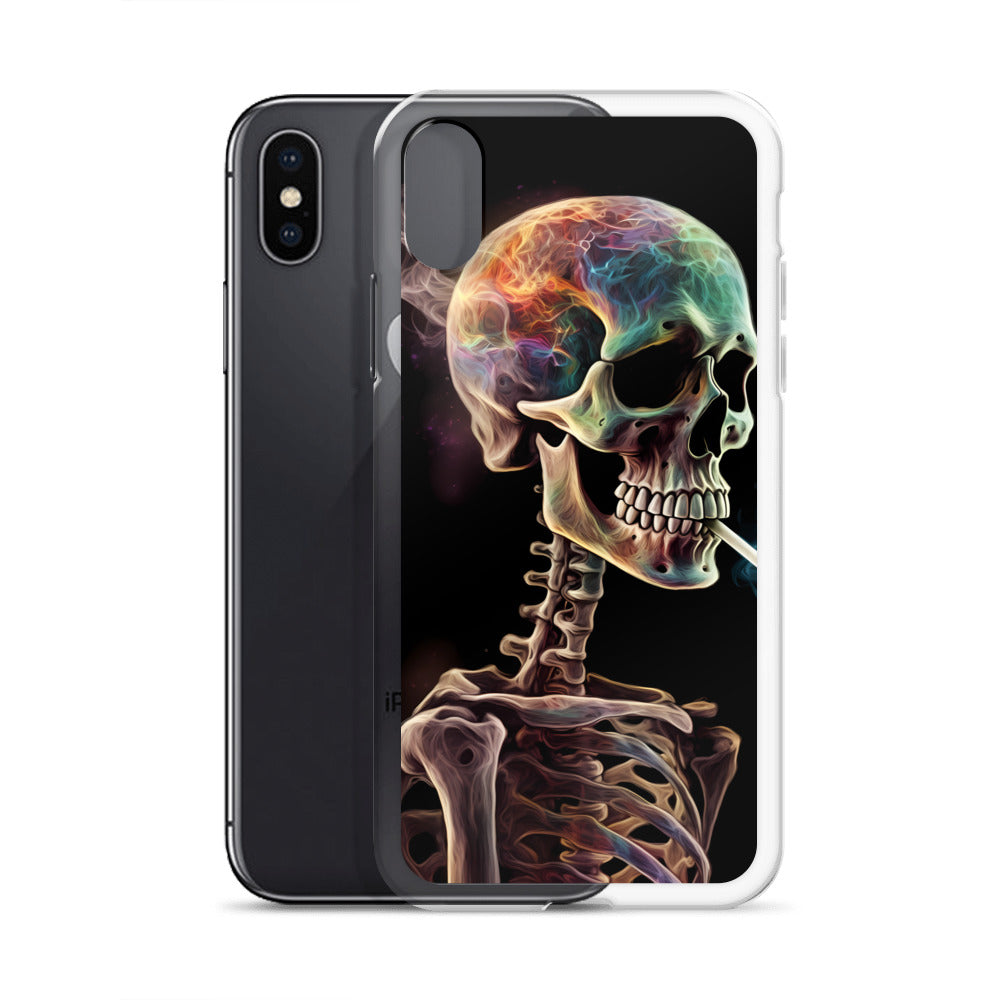 iPhone Case - Surreal Smoking Skeleton