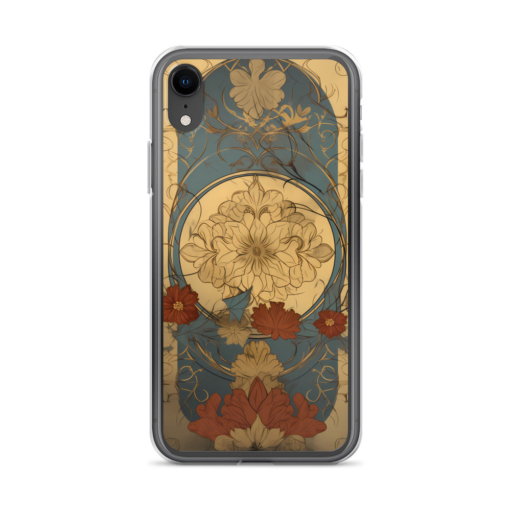 iPhone Case - Art Nouveau Leaves and Flowers