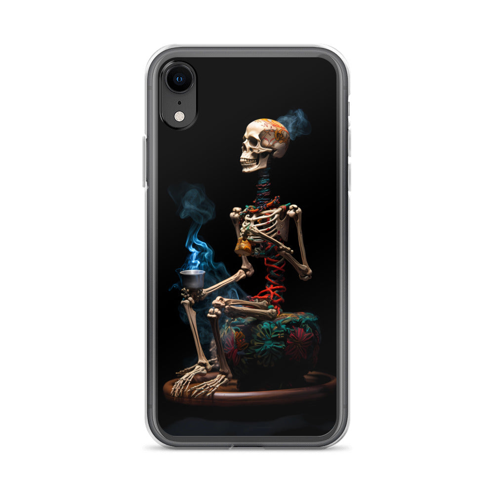 iPhone Case - Dream Smoke Seated Skeleton