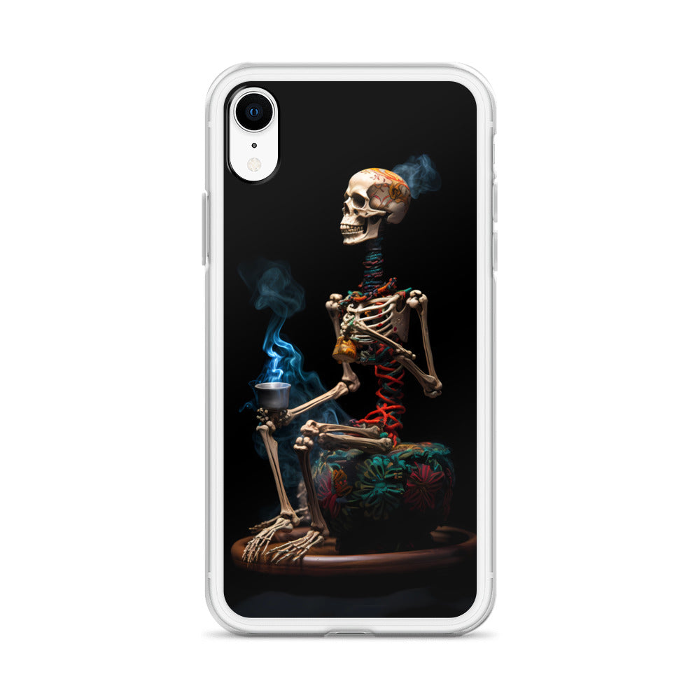 iPhone Case - Dream Smoke Seated Skeleton