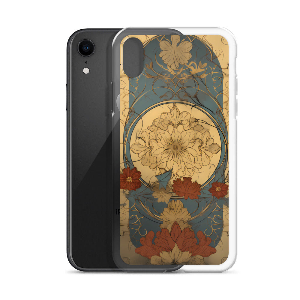 iPhone Case - Art Nouveau Leaves and Flowers