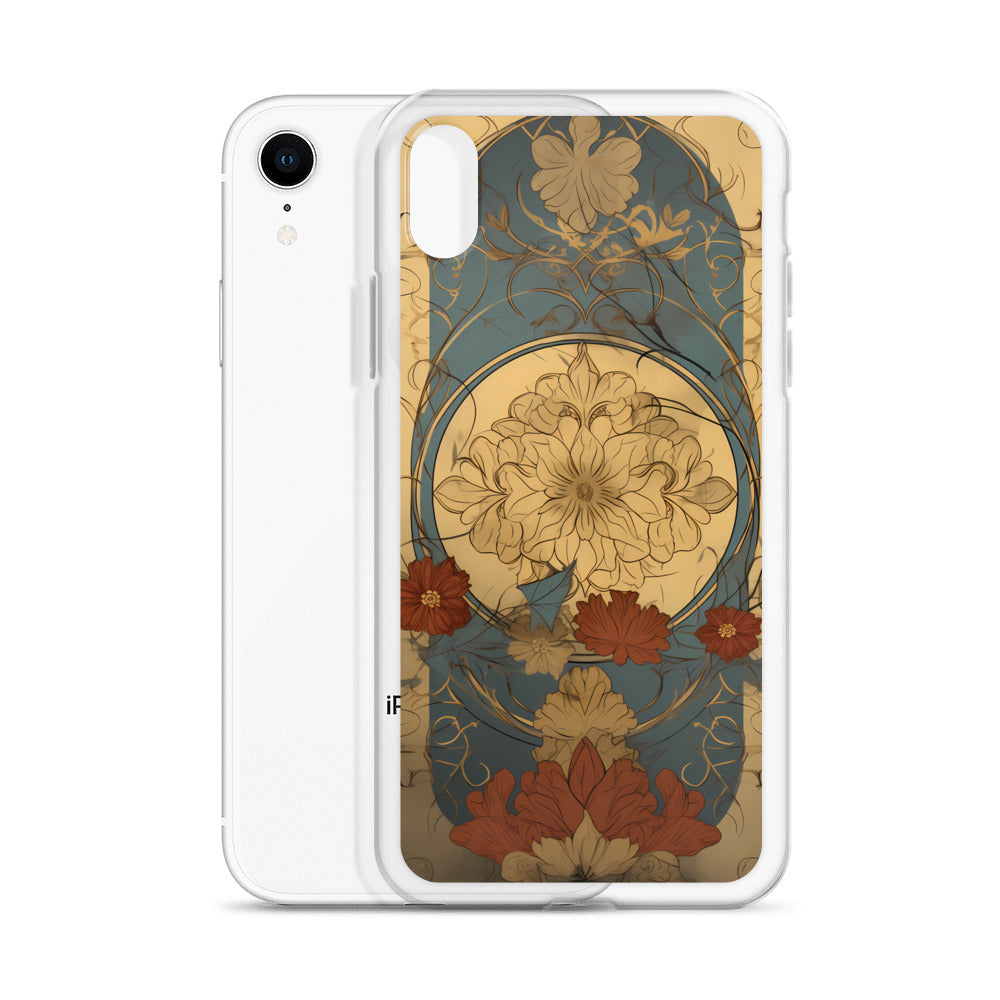 iPhone Case - Art Nouveau Leaves and Flowers