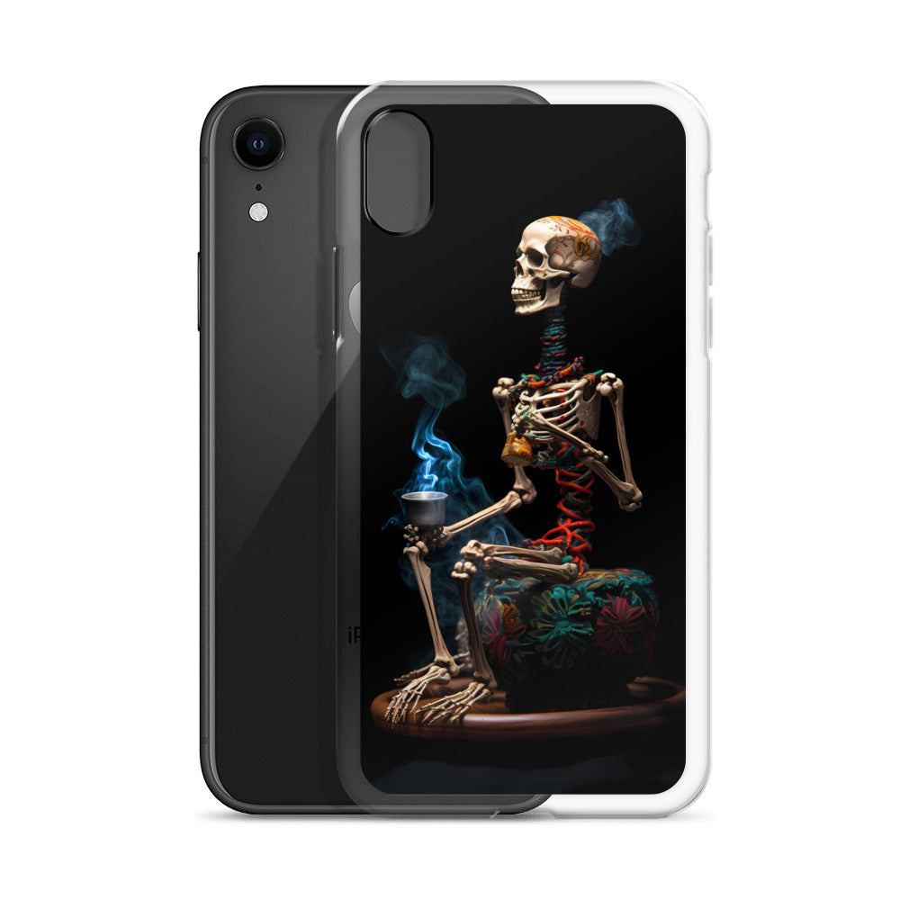 iPhone Case - Dream Smoke Seated Skeleton