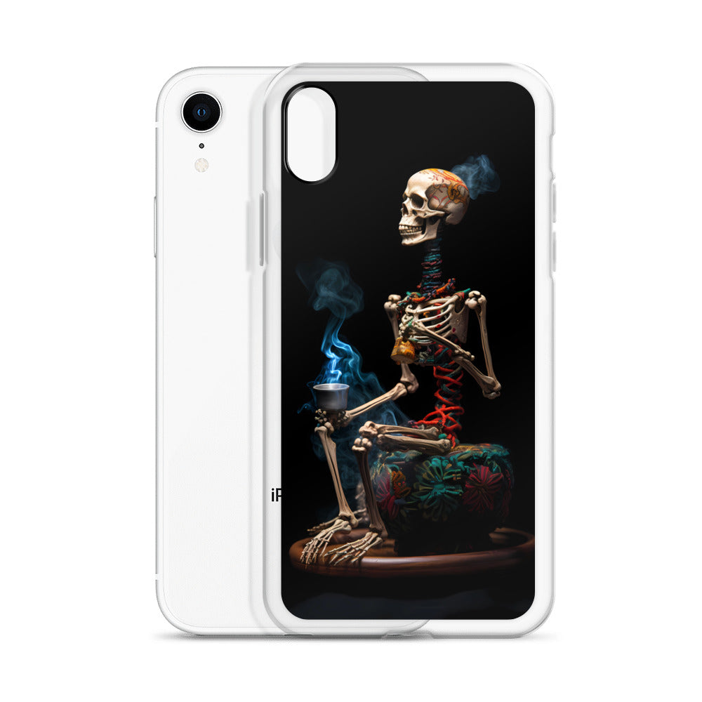 iPhone Case - Dream Smoke Seated Skeleton