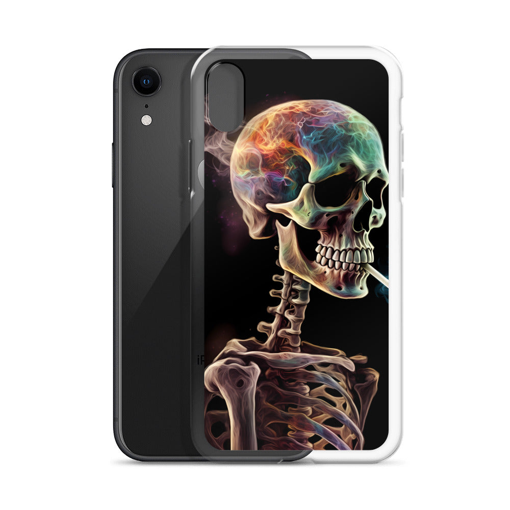 iPhone Case - Surreal Smoking Skeleton