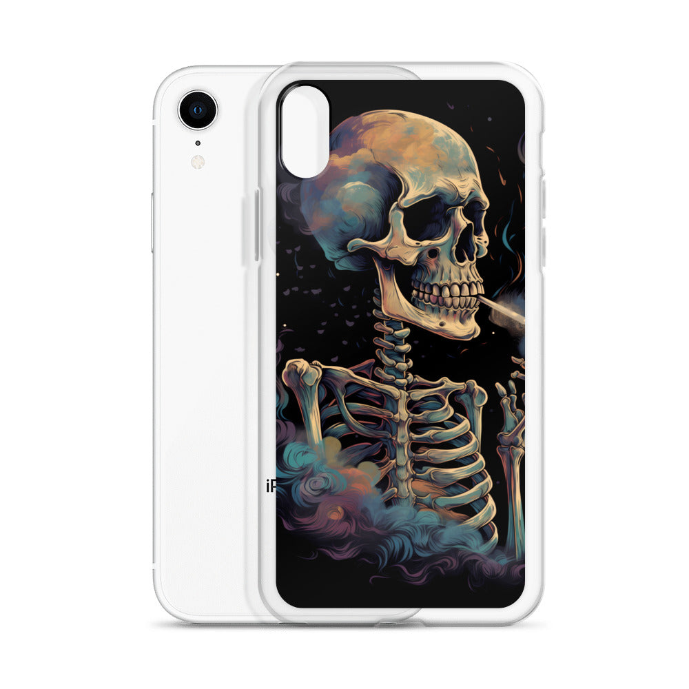 iPhone Case - Cosmic Skeleton Smoking