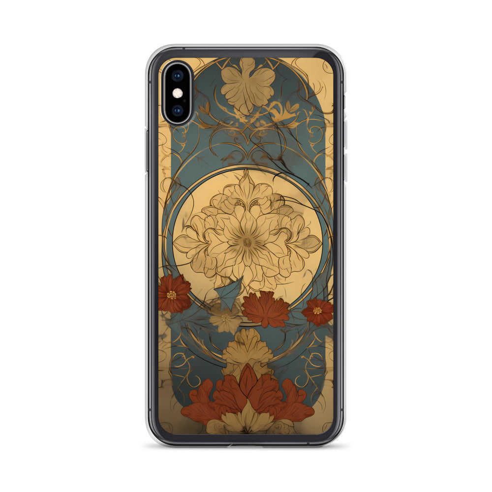 iPhone Case - Art Nouveau Leaves and Flowers