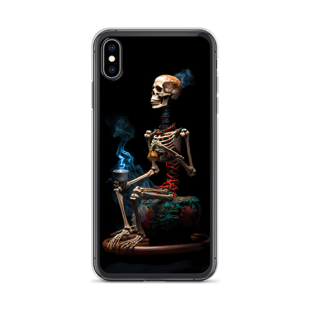 iPhone Case - Dream Smoke Seated Skeleton