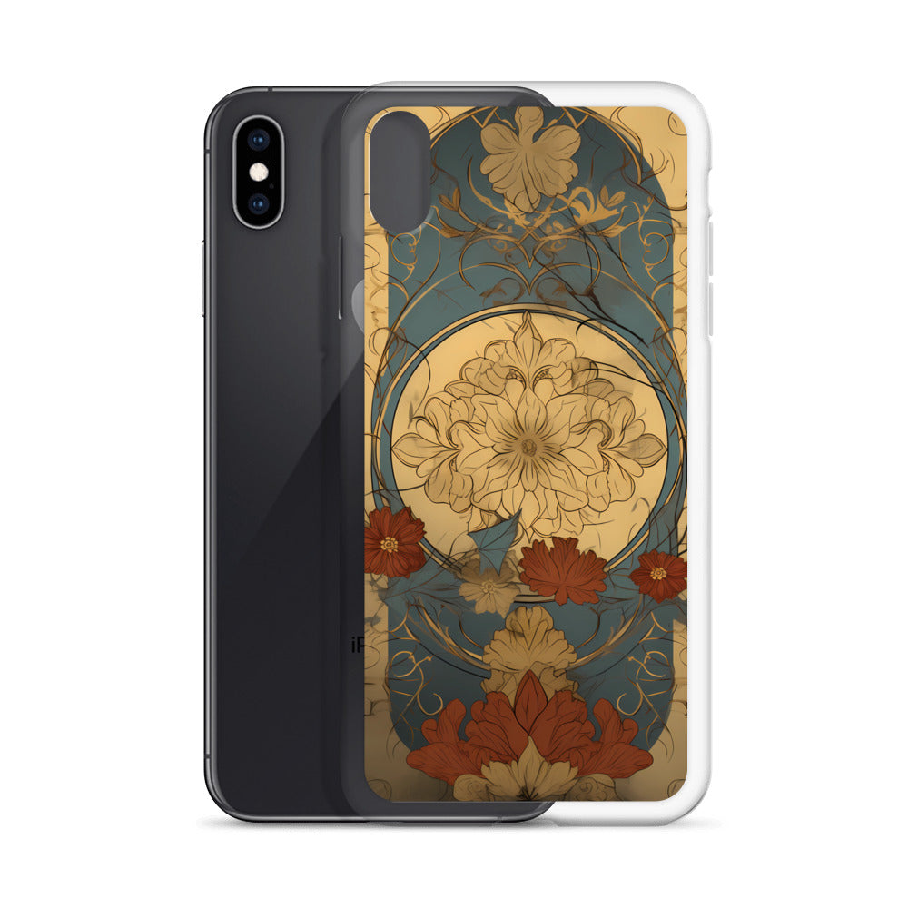 iPhone Case - Art Nouveau Leaves and Flowers