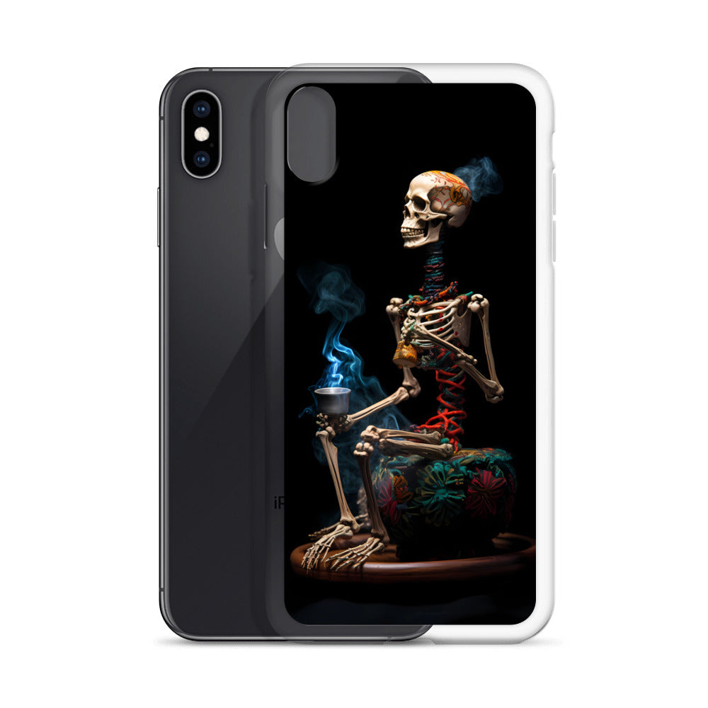 iPhone Case - Dream Smoke Seated Skeleton