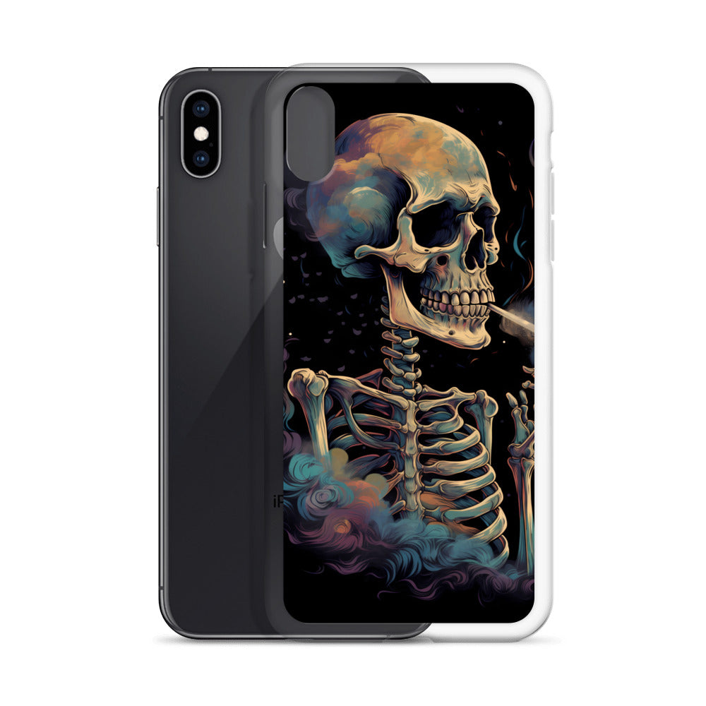 iPhone Case - Cosmic Skeleton Smoking