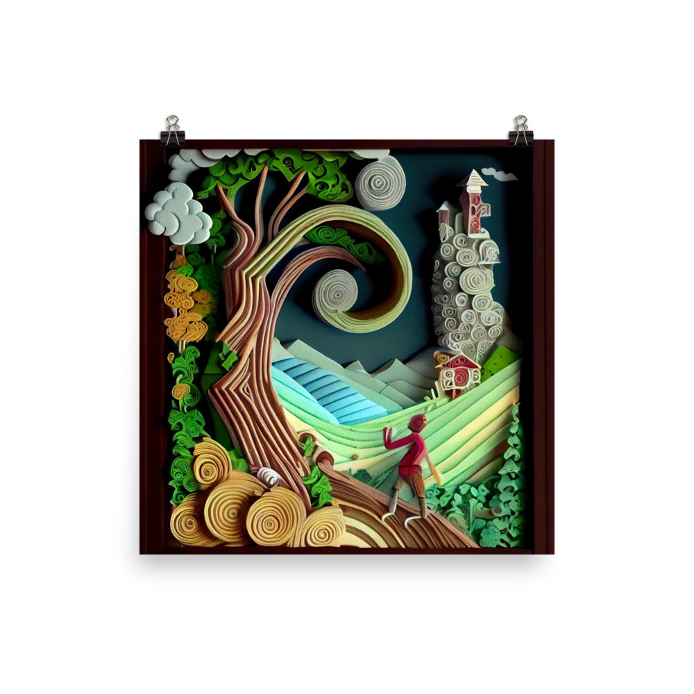 Enhanced Matte Paper Poster - Jack and the Beanstalk - Paper Art